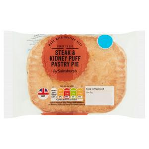 Sainsbury's Steak & Kidney Puff Pastry Pie 150g (Serves 1)