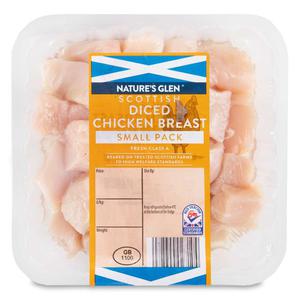 Natures Glen Scottish Diced Chicken Breast Fillets 400g