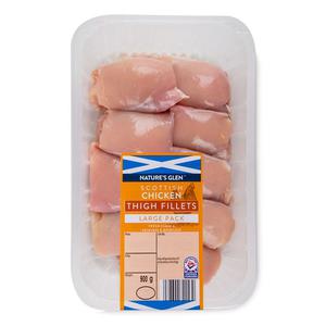 Natures Glen Scottish Chicken Thigh Fillets 900g