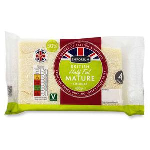 Emporium Half Fat Mature Cheddar 400g