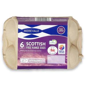 Merevale Very Large Scottish Free Range Eggs 6 Pack