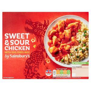 Sainsbury's Sweet & Sour Chicken With Rice 400g (Serves 1)