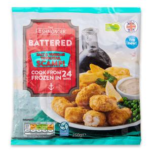 The Fishmonger Salt & Vinegar Battered Wholetail Scampi 250g