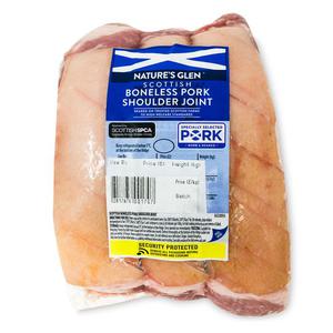 Natures Glen Scottish Boneless Pork Shoulder Joint Typically 1.5kg