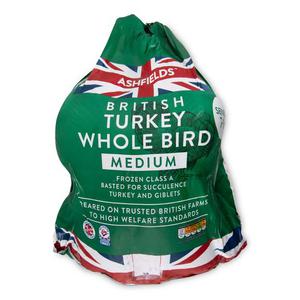 Ashfields Medium British Turkey Whole Bird 4- 5.4kg