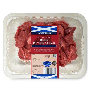 Natures Glen Scotch Diced Beef 400g