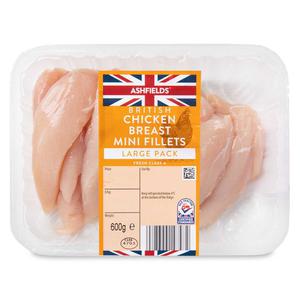 Ashfields 100% British Chicken Breast Mini Fillets 600g