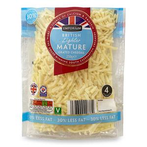 Emporium British Lighter Mature Grated Cheddar 250g