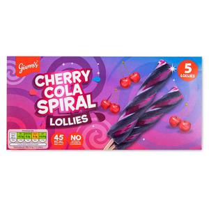 Giannis Cherry Cola Spiral Lollies 5x70ml