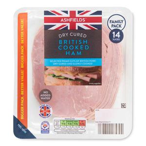 Ashfields No Added Water Cooked Ham Slices 240g