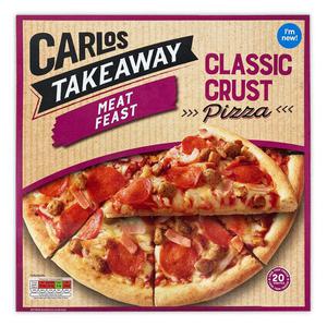 Carlos Takeaway Meat Feast Pizza Classic Crust 557g