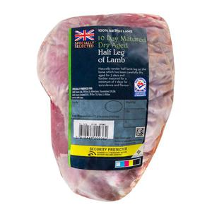 Ashfields 10 Day Matured Dry Aged Half Leg Of Lamb Typically 1.275kg