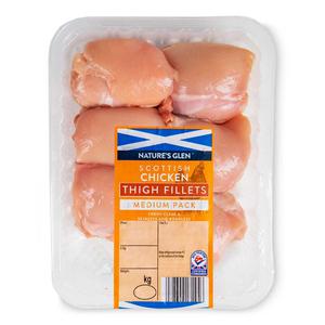 Natures Glen Scottish Chicken Thigh Fillets Fresh Class A 600g