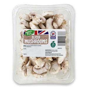 Natures Pick British Sliced Mushrooms 250g