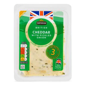 Emporium British Cheddar With Pickled Onion 200g