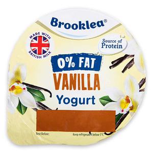 Brooklea Fat Free Vanilla Yogurt 450g