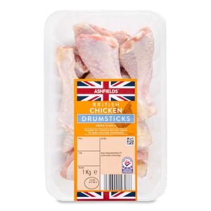 Ashfields British Chicken Drumsticks 1kg