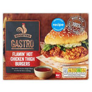 Roosters Gastro Flamin Hot Chicken Thigh Burgers 330g