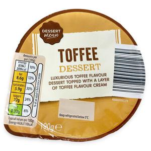 Dessert Menu Toffee Dessert 190g