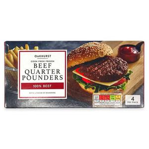 Oakhurst 100% Beef Quarter Pounders 454g