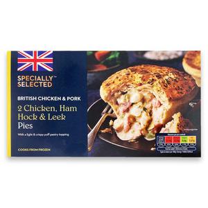 Specially Selected Chicken, Ham Hock & Leek Pies 2x200g