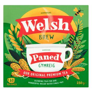 Murroughs Welsh Brew Paned 80 Tea Bags 250g