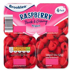 Brooklea Thick & Creamy Raspberry Yogurt 4x125g