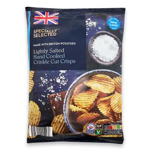 Specially Selected Crinkle Cut Lightly Salted Potato Crisps 150g