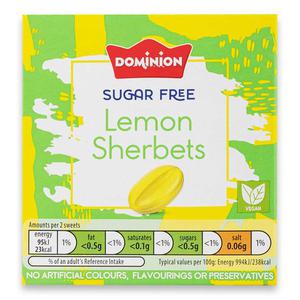 Dominion Sugar Free Lemon Sherbets Sweets 70g