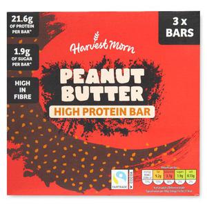 Harvest Morn High Protein Peanut Butter Bars 3x60g