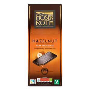 Moser Roth Dark Chocolate Hazelnut Bars 5x25g