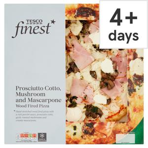 Tesco Finest Ham Mushroom Mascarpone Pizza 450G