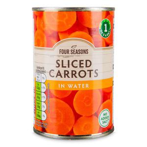 Four Seasons Sliced Carrots In Water 300g (160g Drained)