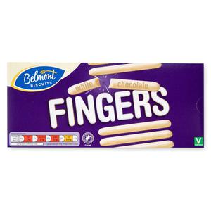 Belmont White Chocolate Fingers 125g