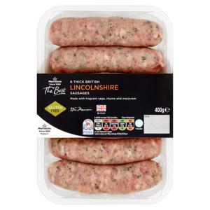 Morrisons The Best Thick Lincolnshire Sausages 400g