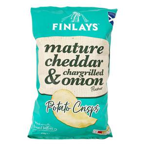 Finlays Mature Cheddar & Chargrilled Onion Flavour Potato Crisps 150g