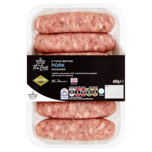 Morrisons The Best Thick Pork Sausages 400g