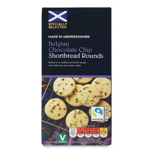 Specially Selected Belgian Chocolate Chip Shortbread Rounds 160g