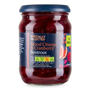 Specially Selected Pickled Sliced Beetroot With Orange & Cranberry Juice 340g (215g Drained)