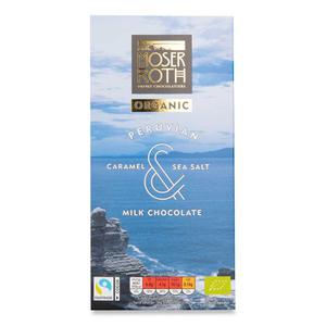 Moser Roth Organic Caramel & Sea Salt Peruvian Milk Chocolate 100g