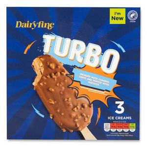 Dairyfine Turbo Milk Chocolate Ice Creams 3x100ml