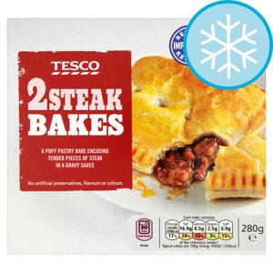 Tesco 2 Steak Bakes 280G