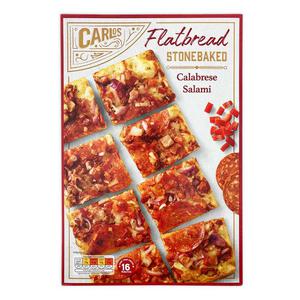 Carlos Stonebaked Flatbread Calabrese Salami Pizza 360g