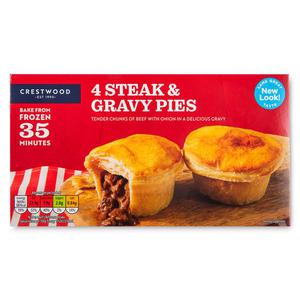 Crestwood Steak & Gravy Pies 4x150g