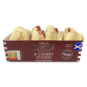 Authentic Scottish Bakeries Cherry Scones 4x70g