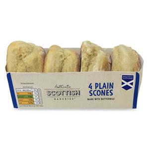 Authentic Scottish Bakeries Plain Scones 4x60g