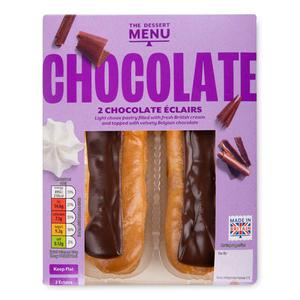 Dessert Menu Chocolate Eclairs 2 Pack