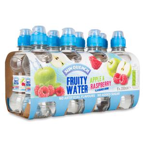 Sun Quench Apple & Raspberry Fruity Water Drink 8x200ml