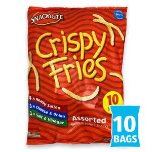 Snackrite Multipack Crispy Fries Cheese & Onion Flavour Potato Snacks 10x15g