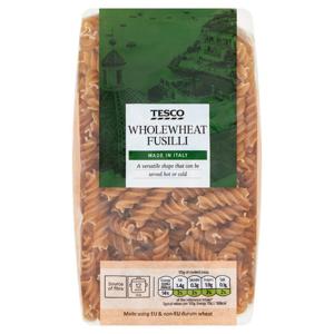 Tesco Whole Wheat Fusilli Pasta 500G